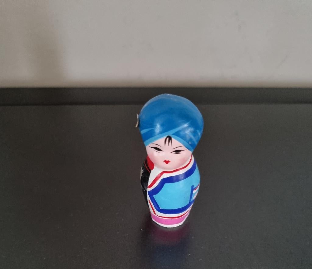 Poupée chinoise vintage en argile, Envoi, Utilisé, Humain