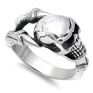 Bague en acier chirurgical pour homme avec griffe et crâne, Bijoux, Sacs & Beauté, Bagues, Neuf, Fer ou Acier, Homme, Argent