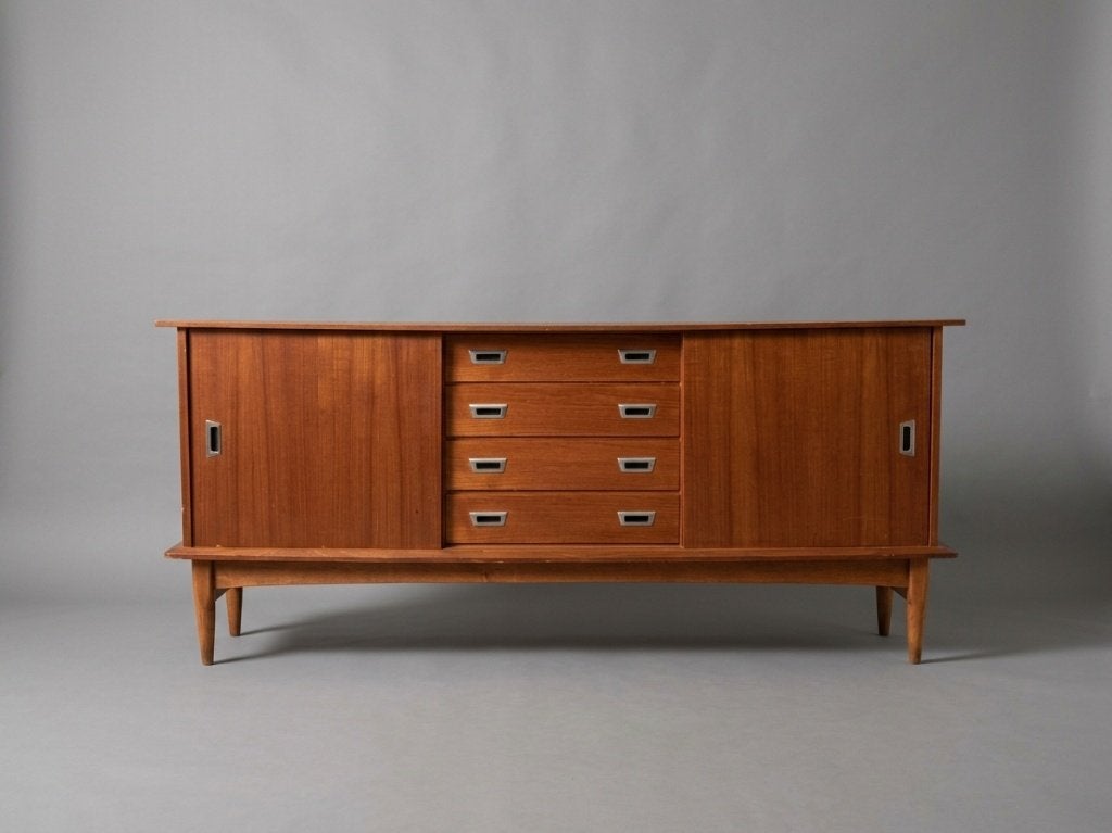 Vintage Teak Dressoir Jaren 60, Huis en Inrichting, Ophalen, Gebruikt, Vintage mid century, Geen