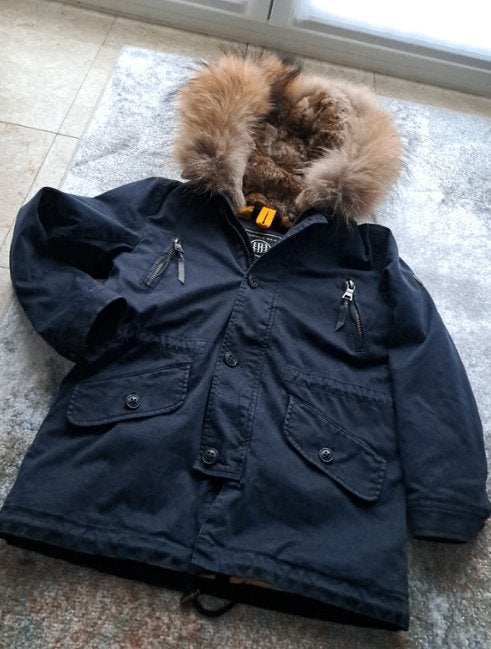 Donkerblauwe jas Blonde N 8 - maat 8 jaar - nieuw, Ophalen of Verzenden, Nieuw, Jongen of Meisje, Jas