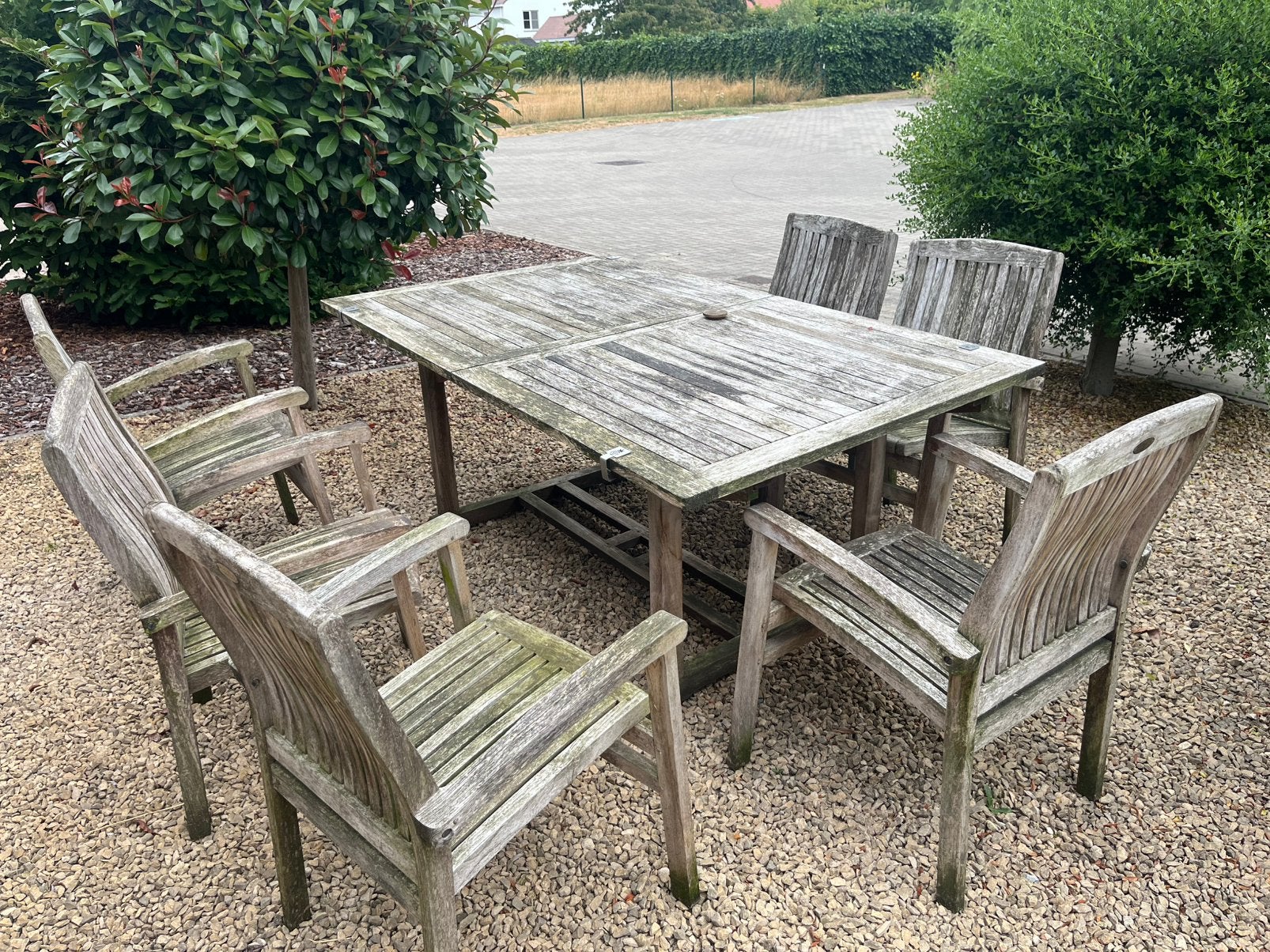 Teak tuinset GRATIS af te halen, Tuin en Terras, Ophalen, Gebruikt, 6 zitplaatsen, Teakhout