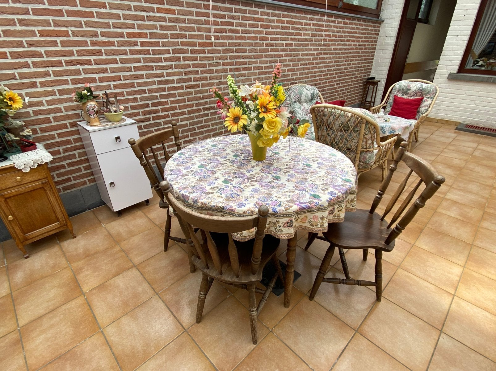 Table avec 4 chaises, Chaise, Salons de jardin, Utilisé, Bois