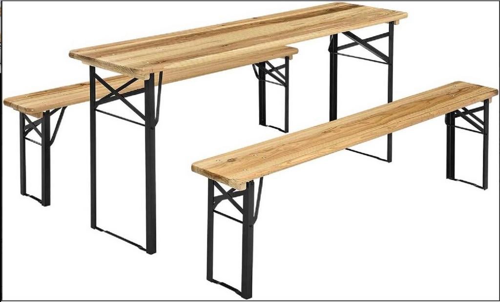 Biertafel, Ophalen, Nieuw, Rechthoekig, Inklapbaar