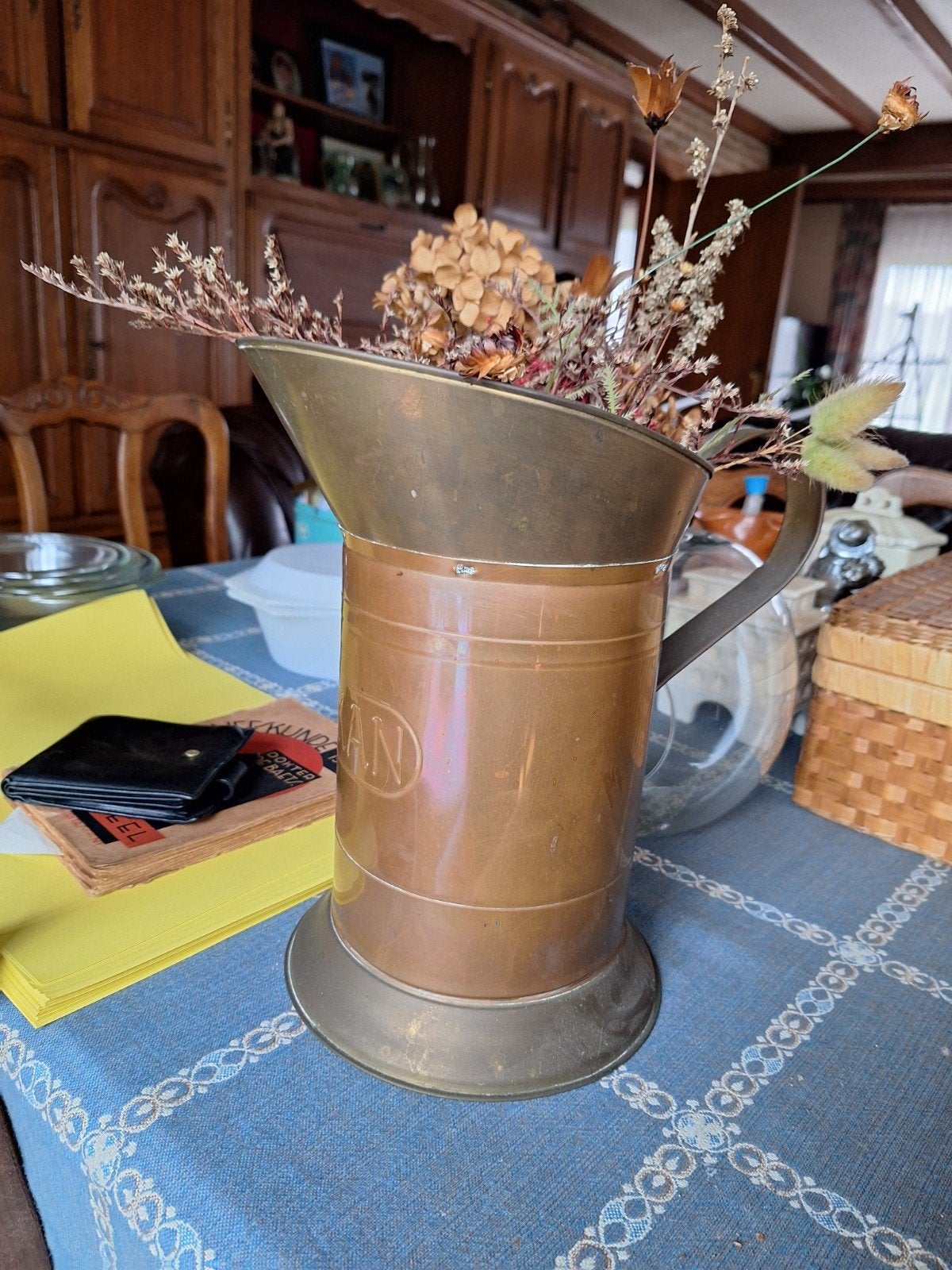 vintage koperen en messing 5-kan kit, Ophalen