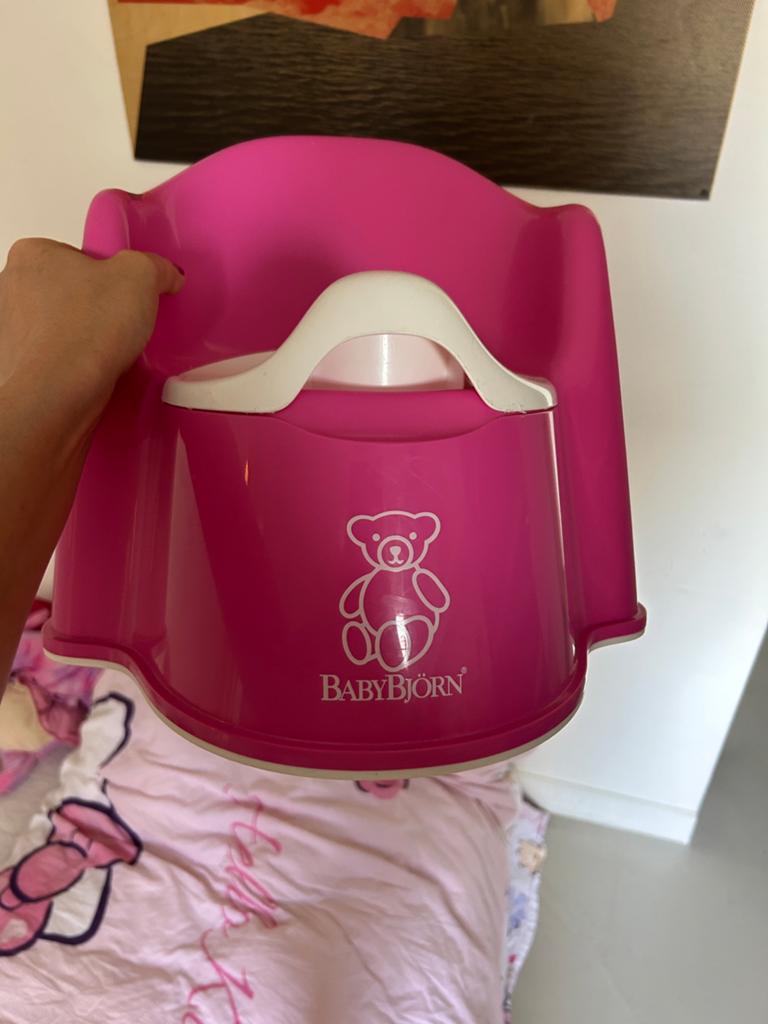 Plaspotje babybjorn, Ophalen, Gebruikt