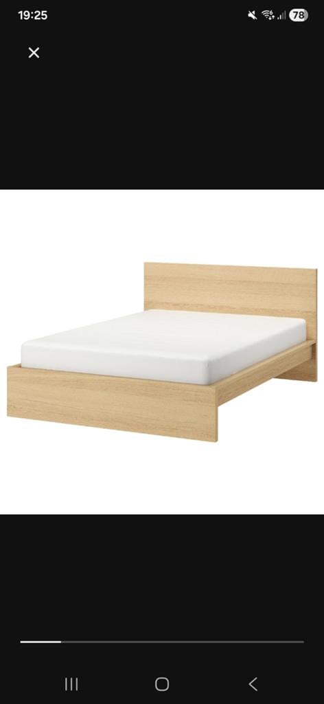 Malm 140x200, Huis en Inrichting, Ophalen, Beige, Tweepersoons, 140 cm