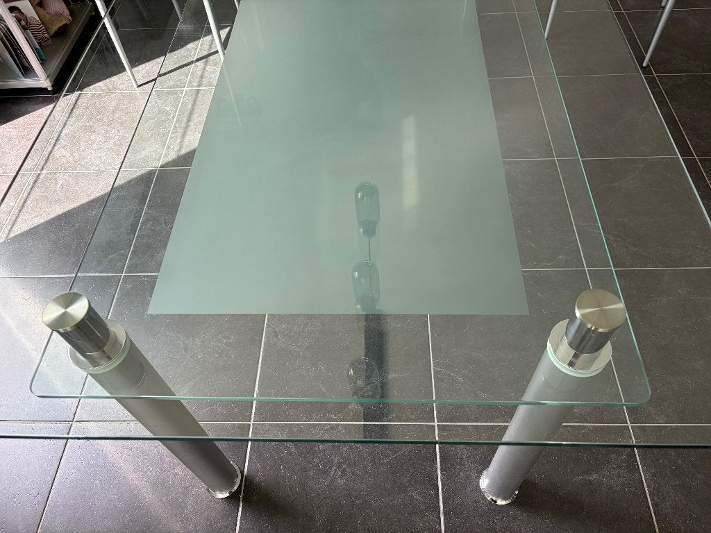 te koop eettafel, Ophalen, Gebruikt, Glas, Modern