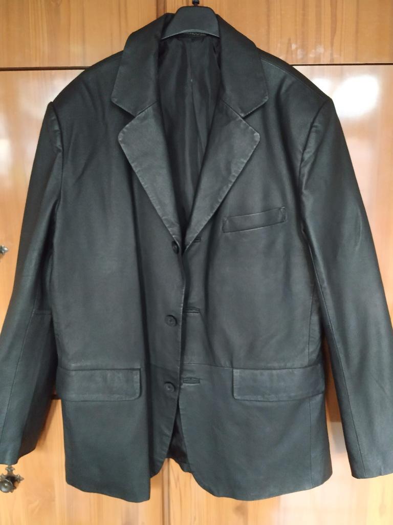 mooie lederen blazer voor mannen, maat s/m, Ophalen of Verzenden, Maat 46 (S) of kleiner