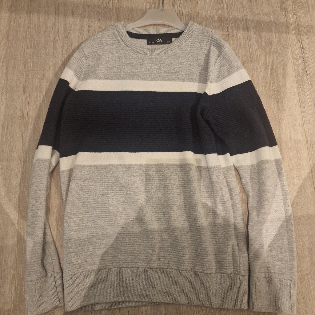 Trui grijs geblokt 134 - 140, Kinderen en Baby's, C&A, Trui of Vest, Nieuw, Ophalen of Verzenden