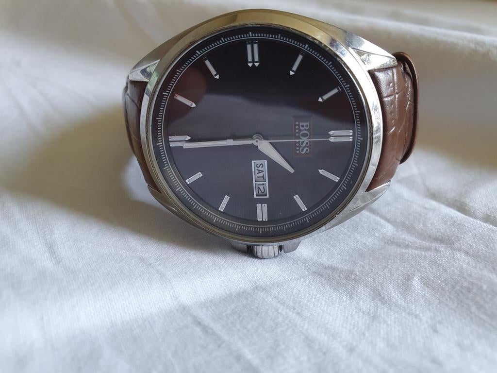 Hugo Boss montre pour homme, Ophalen of Verzenden, Leer