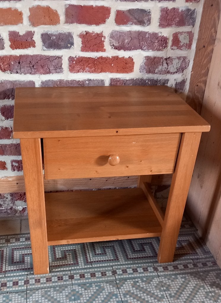 Table de chevet ikea, Comme neuf, Enlèvement, Bois, 45 à 65 cm