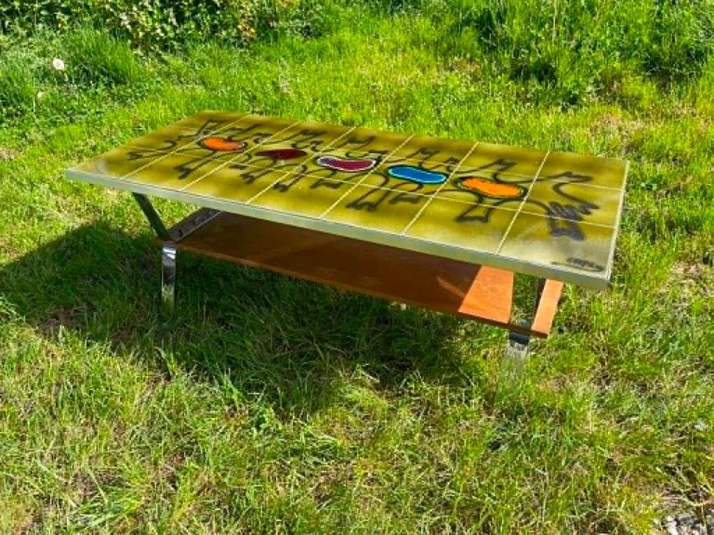 Table basse Erpe vintage, 100 à 150 cm, Moins de 50 cm, Vintage, Enlèvement