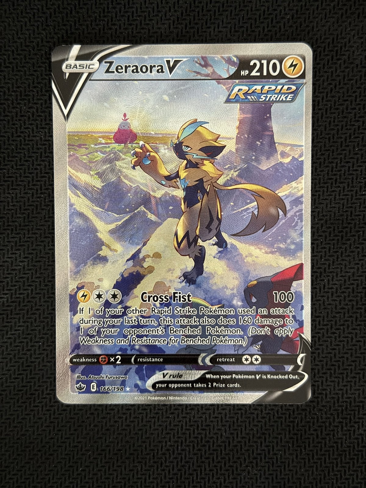 Zeraora V Alternate Full ARt 166/198 Pokemon Chilling Reign, Hobby en Vrije tijd, Verzamelkaartspellen | Pokémon, Ophalen of Verzenden