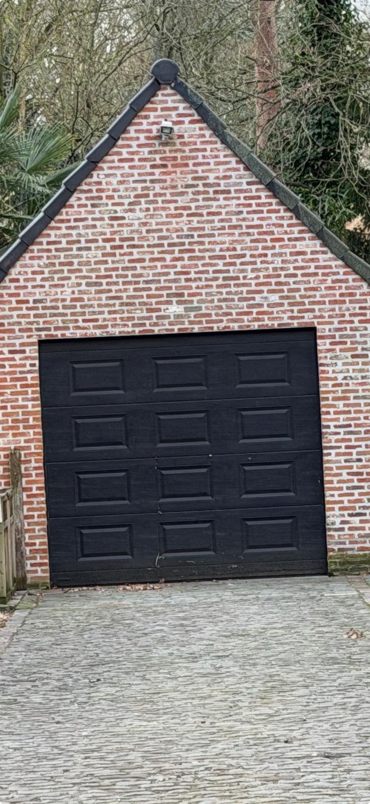 Elektrische garagepoort te koop, REEDS GEDEMONTEERD, Ophalen, Gebruikt, 200 cm of meer, 200 cm of meer