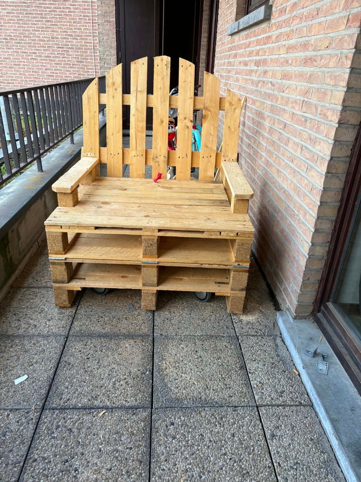 Pallet tuinfauteuil, opvouwbaar tot ligstoel, Doe-het-zelf en Bouw, Hout en Planken, Minder dan 200 cm, Pallet