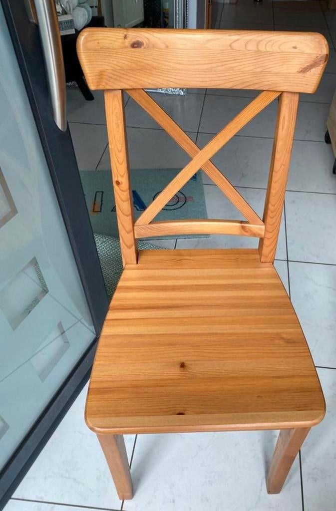 6 chaises en pin massif en excellent état !, Enlèvement, Comme neuf