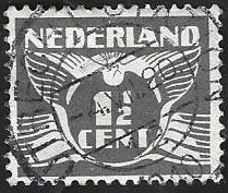1 Postzegel Nederland 1935 Vliegende Duif, Enlèvement ou Envoi, Jusqu'à 1940, Affranchi