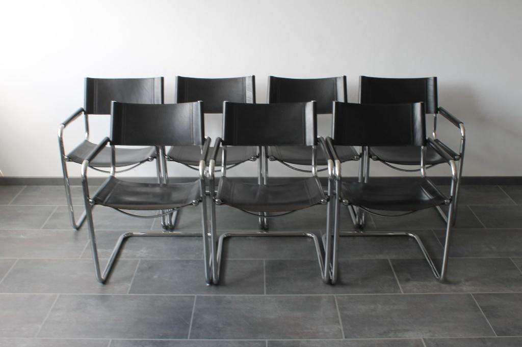 Buisframe Stoel Model S34 van Matteo grassi, Huis en Inrichting, Stoelen, Gebruikt, Zwart, Vintage, bauhaus, klassieker, Ophalen of Verzenden