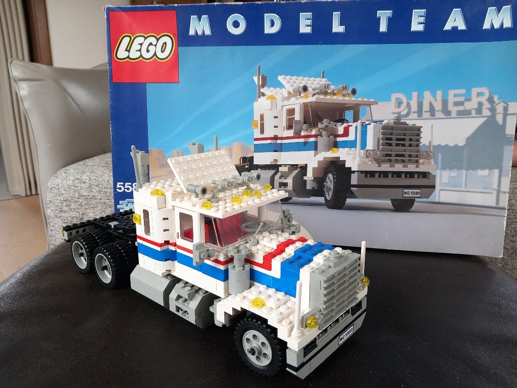 Lego 5580 Model Team Highway Rig, Lego, Ensemble complet, Enlèvement, Utilisé