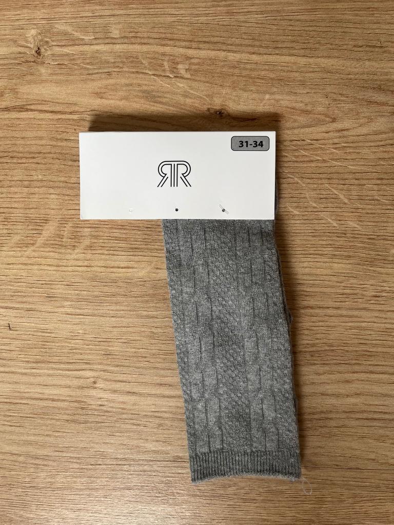 LA REDOUTE, chaussettes grises à motif torsadé 31 - 34, Neuf, Enlèvement ou Envoi, La Redoute, Chaussettes