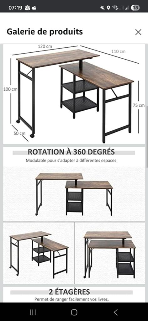 Draaibare bureau, Ophalen