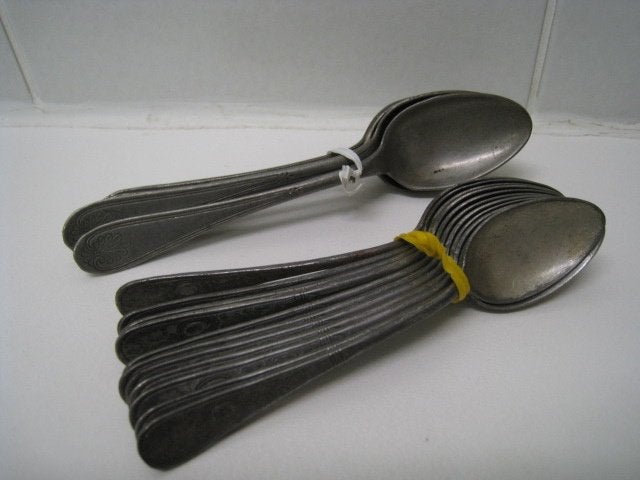 Antieke, vintage verzilverde argentin lepeltjes, 16stuks !, Enlèvement
