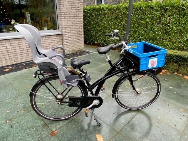 Complete fiets voor volwassene met twee kinderen, 2 zitjes, Zo goed als nieuw, Versnellingen, Ophalen