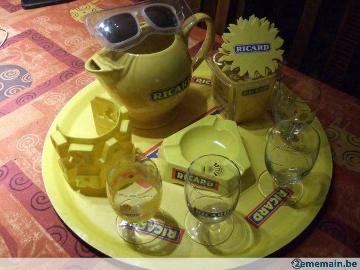 Plateau rond RICARD   garni, Collections, Marques de bière, Neuf, Enlèvement ou Envoi