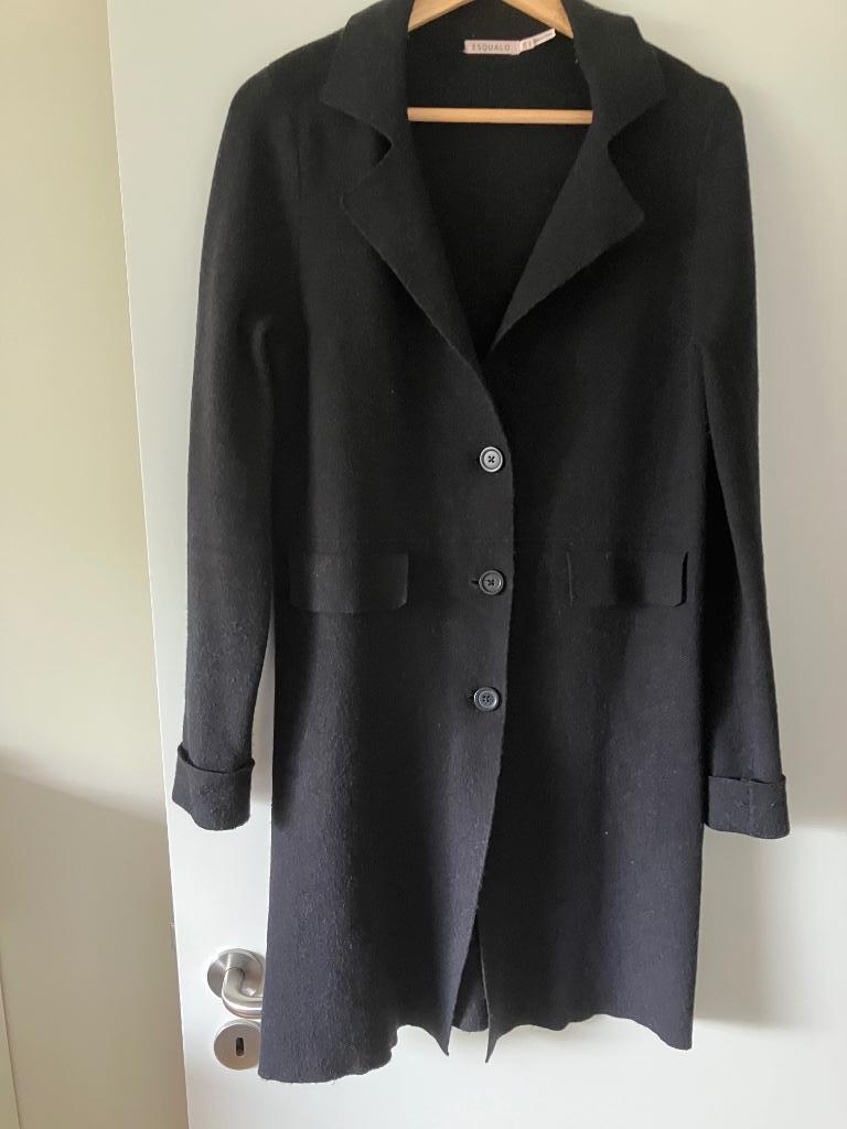 Lange zwarte gilet/vest/jas - S - Esqualo, Enlèvement ou Envoi, Taille 36 (S), Esqualo, Porté