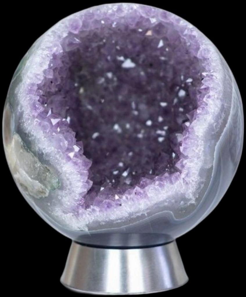 Amethyst Edelsteen Geode Agaat Mineraal Amethist Kogel Bal, Verzenden, Mineraal