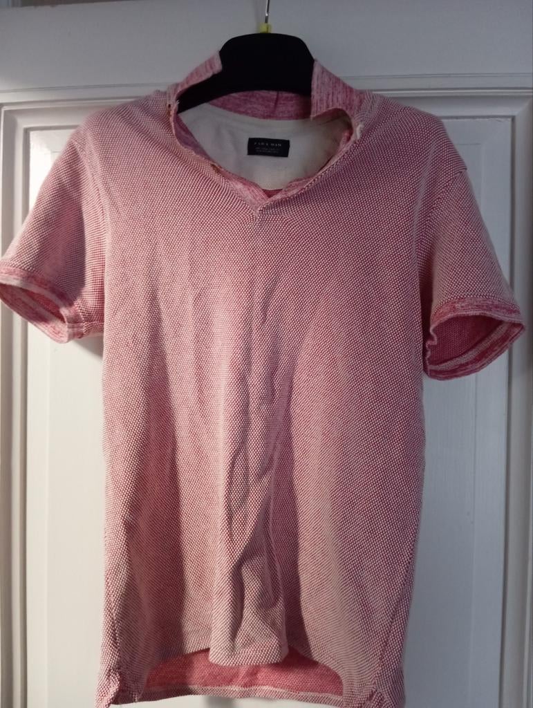 ZARA MAN, polo : rouge et blanc, M, Enlèvement ou Envoi, Rouge
