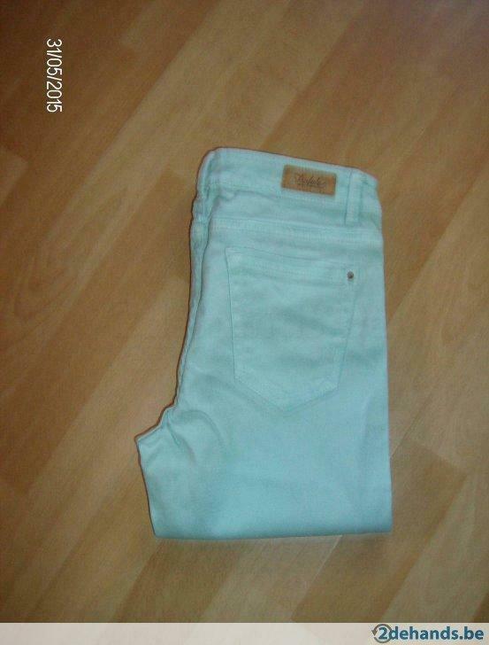 jeansbroek lichtgroen merk zara trafaluc - maat 36, Ophalen of Verzenden, Gedragen, Maat 36 (S), Groen