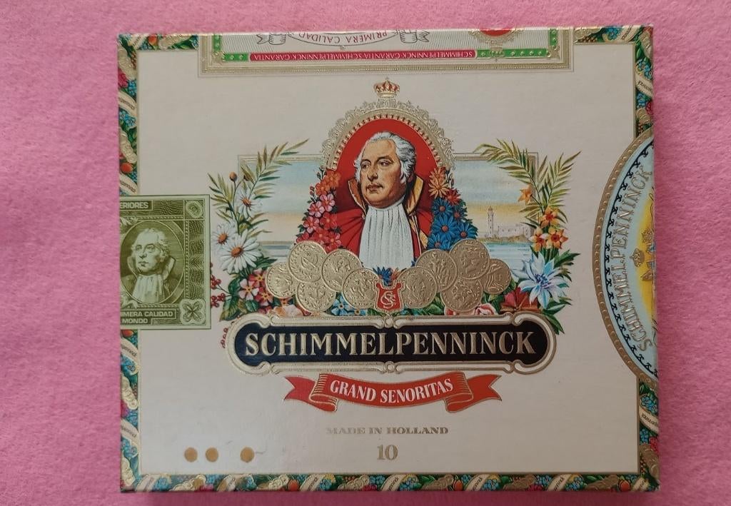 Boîte à cigares Schimmelpenninck 10 Grand Senoritas, Enlèvement ou Envoi, Utilisé, Boite à tabac ou Emballage