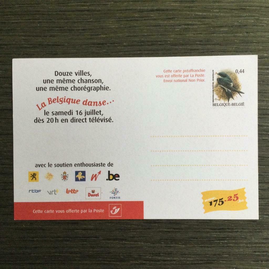 België Briefkaarten ** - België Danst / La Belgique Danse, Sans timbre, Non oblitéré, Autre, Envoi