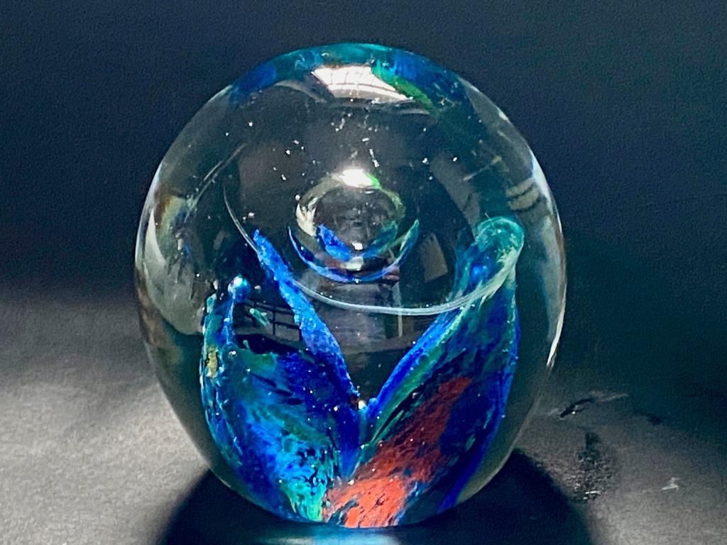 Cristallerie Du Val Saint Lambert Papierpers, Boule de S, Antiek en Kunst, Antiek | Glaswerk en Kristal, Ophalen of Verzenden