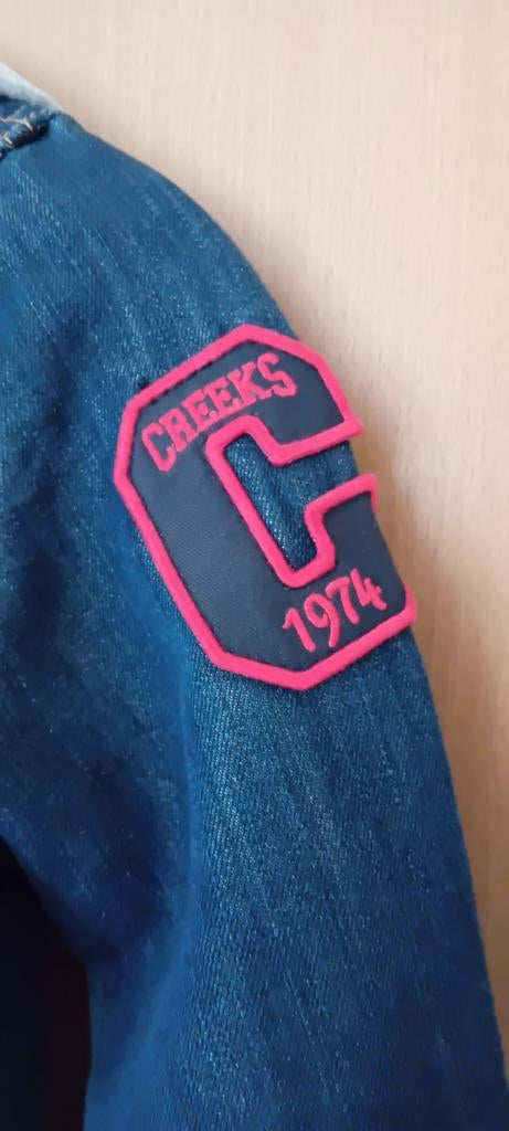 Creeks spijkerjack met capuchon, maat 8 jaar, Creeks, Trui of Vest, Nieuw, Ophalen of Verzenden