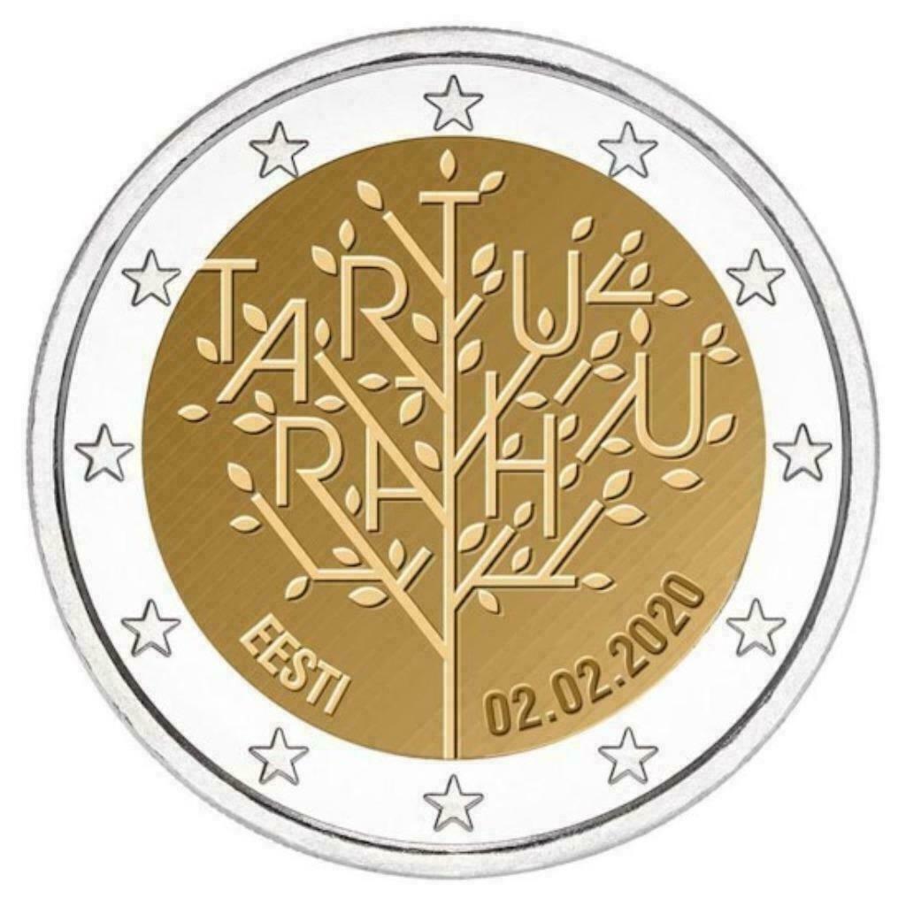 2 euro Estland 2020 'Vredesverdrag Tartu', Timbres & Monnaies, Monnaies | Europe | Monnaies euro, Enlèvement ou Envoi, Estonie