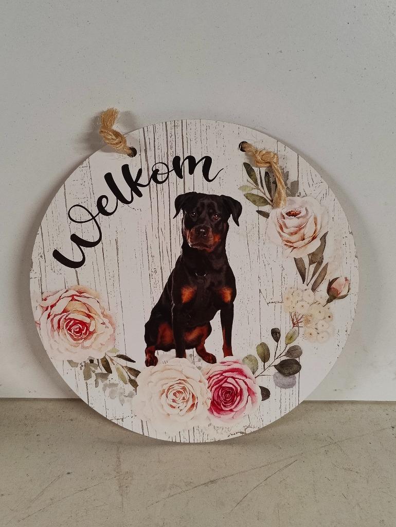 Wandbord / Welkombord Rotweiler, Ophalen of Verzenden, Nieuw