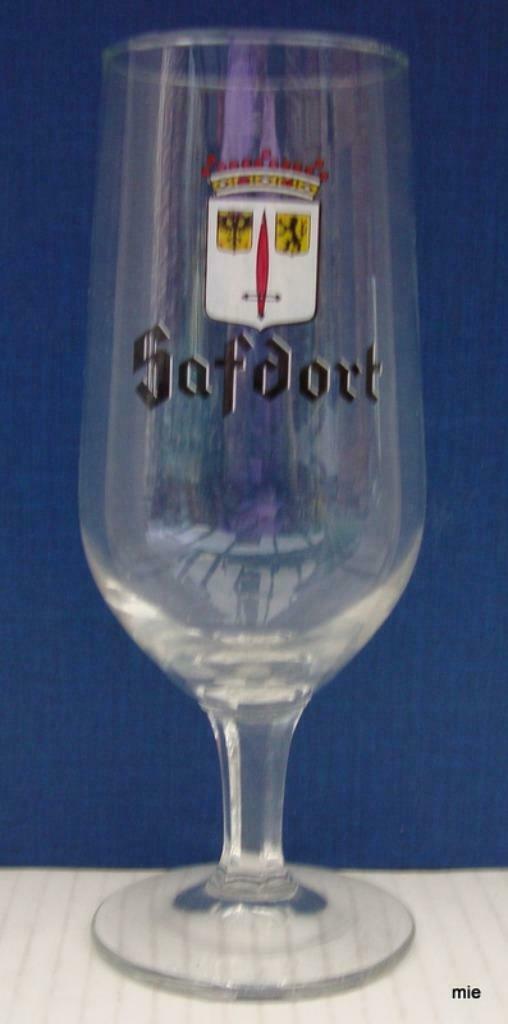 Bier brouwerij glas Safdort Aalst op voet, Verzamelen, Ophalen of Verzenden, Zo goed als nieuw, Bierglas