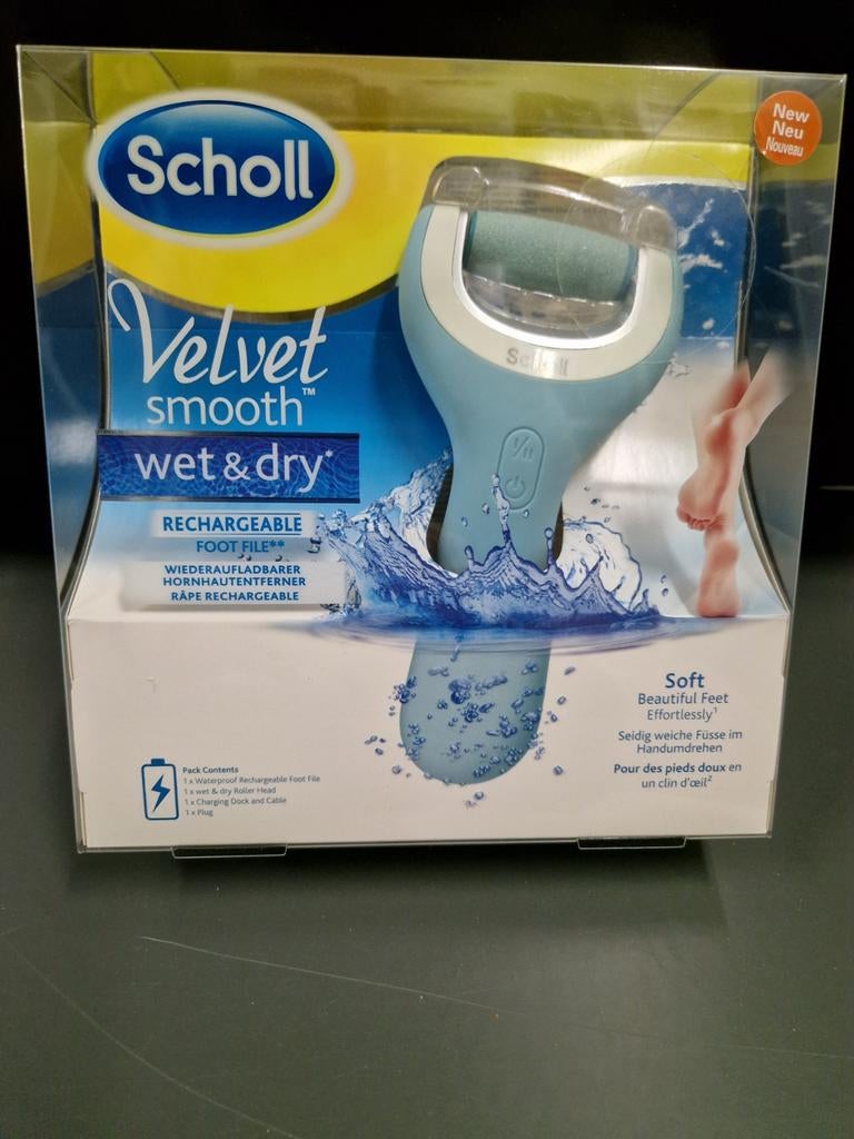 NIEUW Scholl Velvet smooth wet & dry oplaadbare voetvijl, Ophalen of Verzenden, Nieuw, Hand- en Voetverzorging