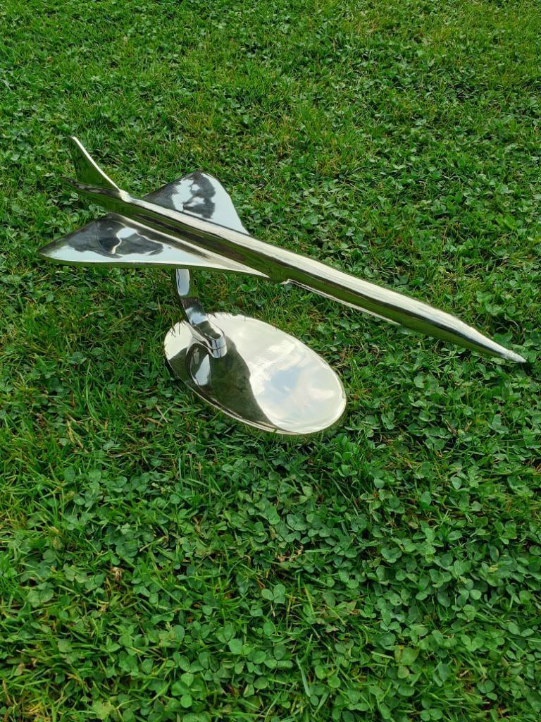 PRACHTIG CONCORDE-VLIEGTUIG GEMAAKT VAN GEGOTEN ALUMINIUM, Ophalen of Verzenden, Zo goed als nieuw, Schaalmodel