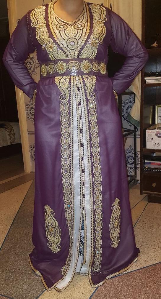 Paarse Takchita, Enlèvement, Comme neuf, Taille 42/44 (L)