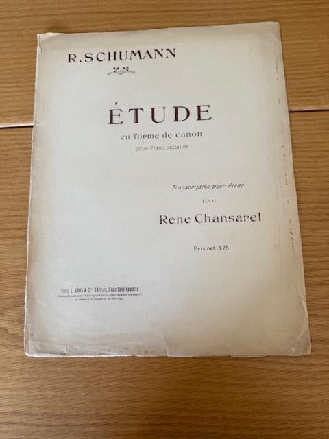 Robert Schumann — Étude en forme de canon, Enlèvement ou Envoi, Artiste ou Compositeur, Classique, Utilisé