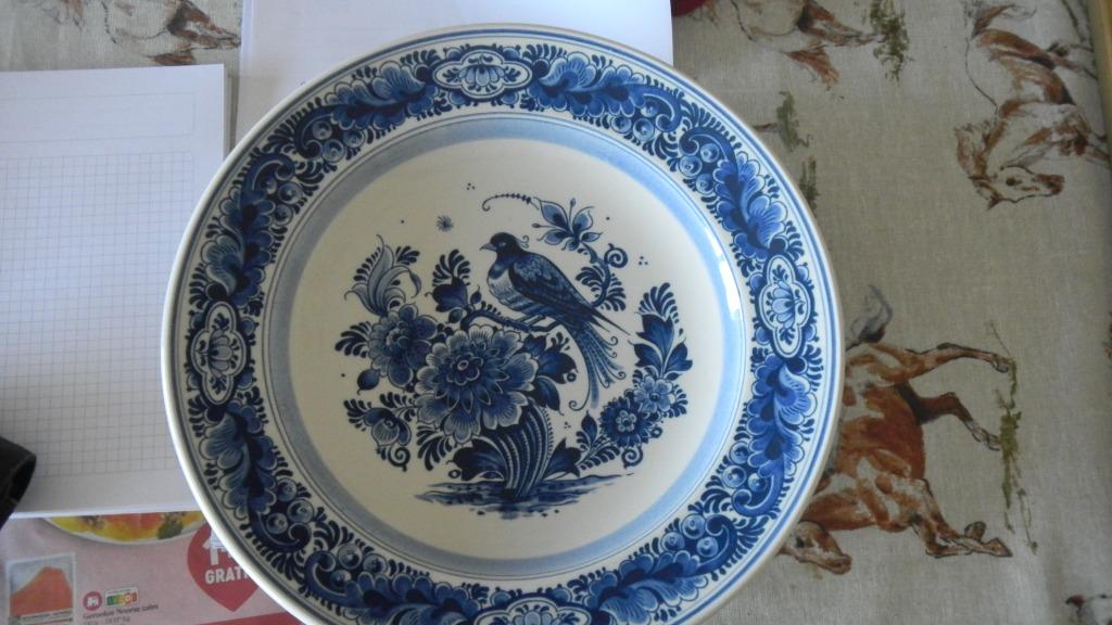 Delfts Blauw sierbord met vogel, Antiek en Kunst, Ophalen