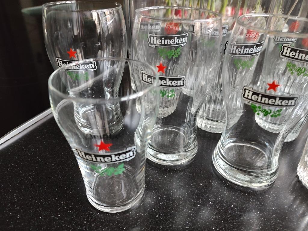 13 Heineken glazen, Ophalen, Zo goed als nieuw, Bierglas