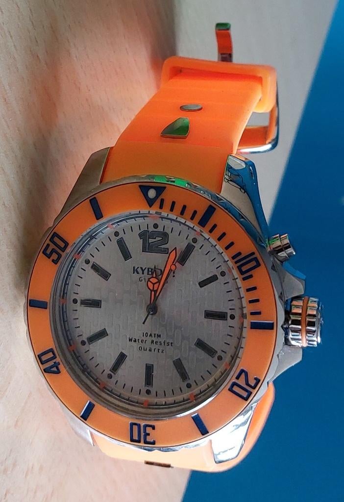 Montre Kyboe Giant 55 FS004 orange fluo pour garçon, Enlèvement, Comme neuf, Montre-bracelet