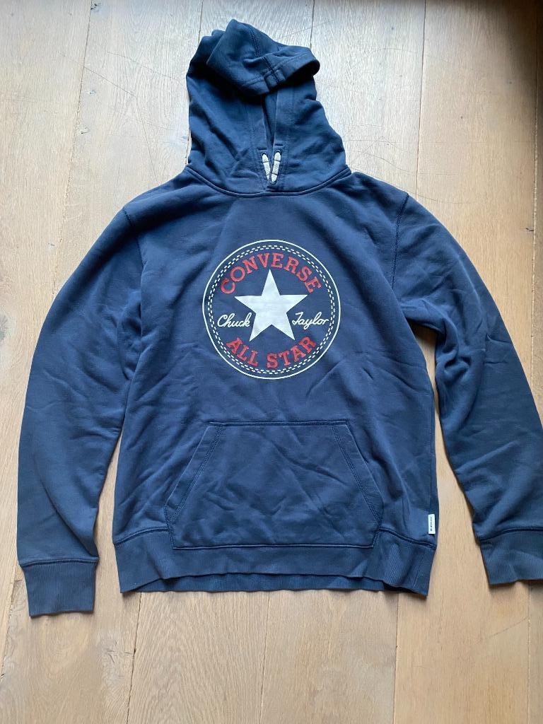 Converse donkerblauwe hoodie - 14 jaar, Kinderen en Baby's, Jongen of Meisje, Converse all star, Ophalen of Verzenden, Zo goed als nieuw