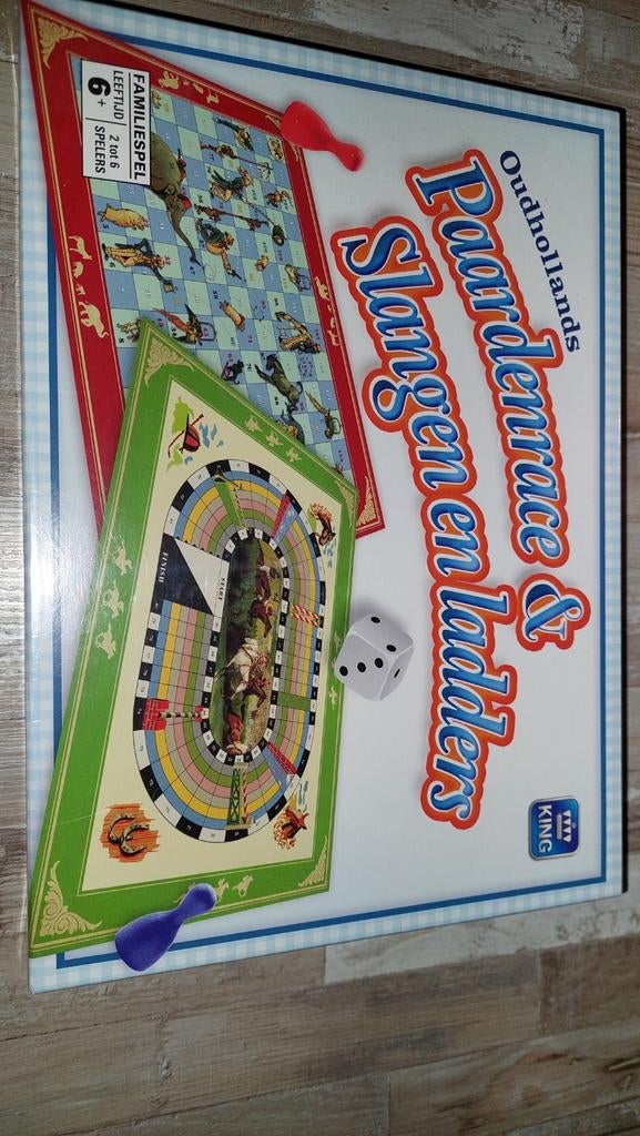 King Oudhollands paardenrace & slangen en ladders, Ophalen of Verzenden, Nieuw