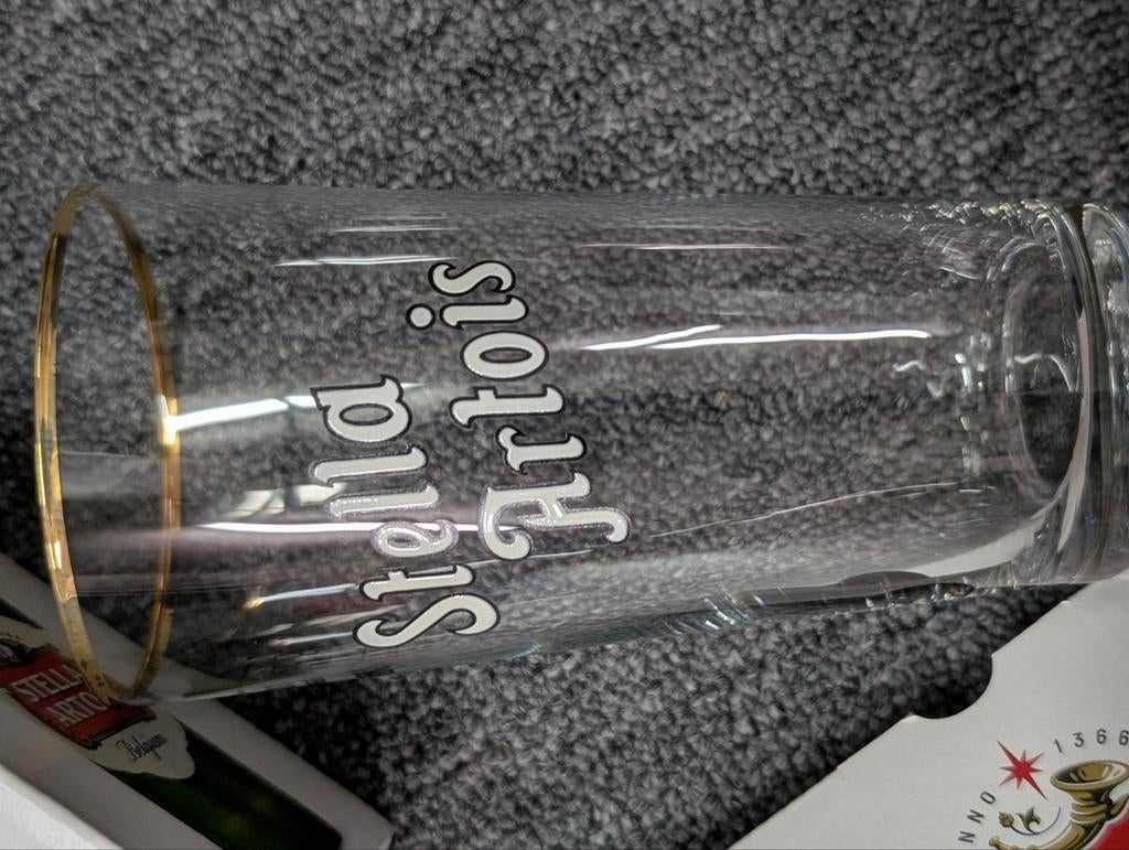 4 nieuwe Stella glazen boerkes, Verzamelen, Ophalen of Verzenden