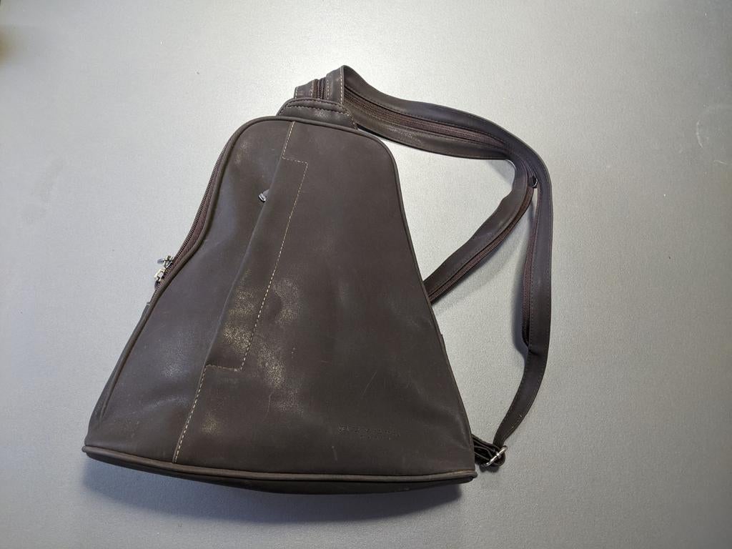Sac Bever's en cuir brun 32/32 en cuir brun, Handtassen en Accessoires, Ophalen, Gebruikt, Bruin, Schoudertasje